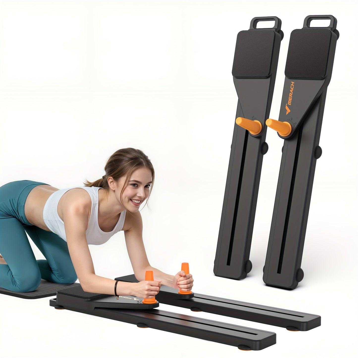 Multifunctional Ab Trainer Pilates Board – Detachable Anti-Slip Quiet Design, Portable Pilates Reformer for Core Workouts & Home Fitness for Women