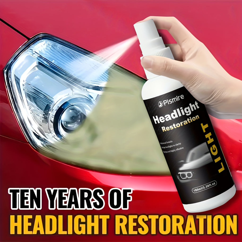 Headlight Restoration Kit | Advanced Ceramic Coating Car Headlight Restoration Fluid, No Polishing Or Sanding Required, Quickly Renovate Car Headlights, Car Headlight Maintenance, Restoration And Care Kit, Quickly Restore Car Headlights