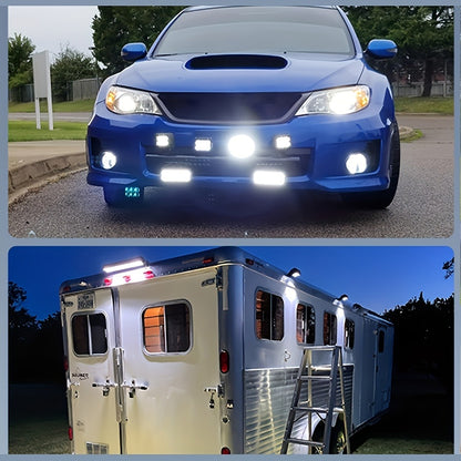LED Off-Road Light Bar Kit 4"-21" Strip & Work Lights Combo for Jeep Truck Car - Wiring Harness Included