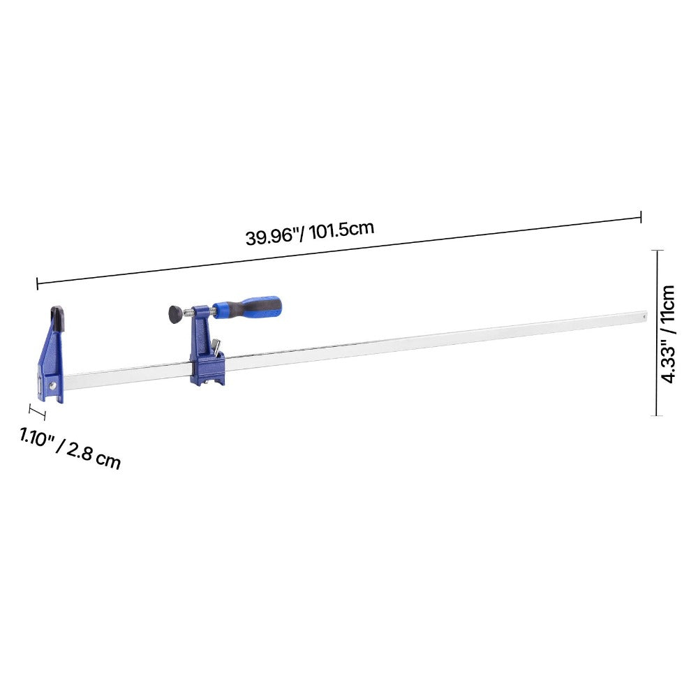 Bar Clamps for Woodworking F Clamp Set – 24" & 36" Cast Iron Jaw, 600 LB Load, Lockable Slide Bar, 2 or 4-Pack for Furniture Assembly, Glue-Ups & Wood Joining Projects