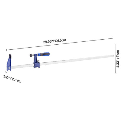 Bar Clamps for Woodworking F Clamp Set – 24" & 36" Cast Iron Jaw, 600 LB Load, Lockable Slide Bar, 2 or 4-Pack for Furniture Assembly, Glue-Ups & Wood Joining Projects