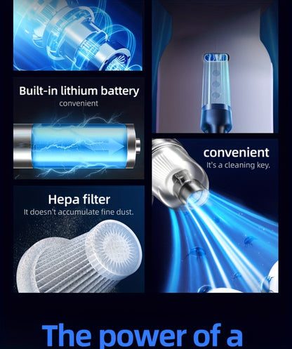 Handheld Car Vacuum Cleaner Wireless 13KPa - 4000mAh USB Rechargeable, Dry Wet Dual-Purpose Blow & Suction, Portable Mini Auto Interior Vacuum for Car Home
