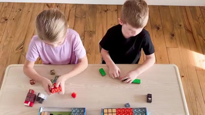 Magnetic Tiles 100pcs STEM Building Blocks Set for Kids, Educational Magnetic Construction Toys for Boys Girls Ages 3+, Creative Learning Cube Magnet Blocks, Best Birthday Christmas Easter Gift from Toy Play Nest