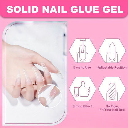 Brush-On Nail Glue Maximum Strength 0.27oz by SHEFFYA – Long-Lasting Mess-Free Precision Applicator for Press-On Nails, Nail Tips & Acrylic Nails, Salon & DIY Home Nail Art, 2pc 5pc 10pc Value Sets