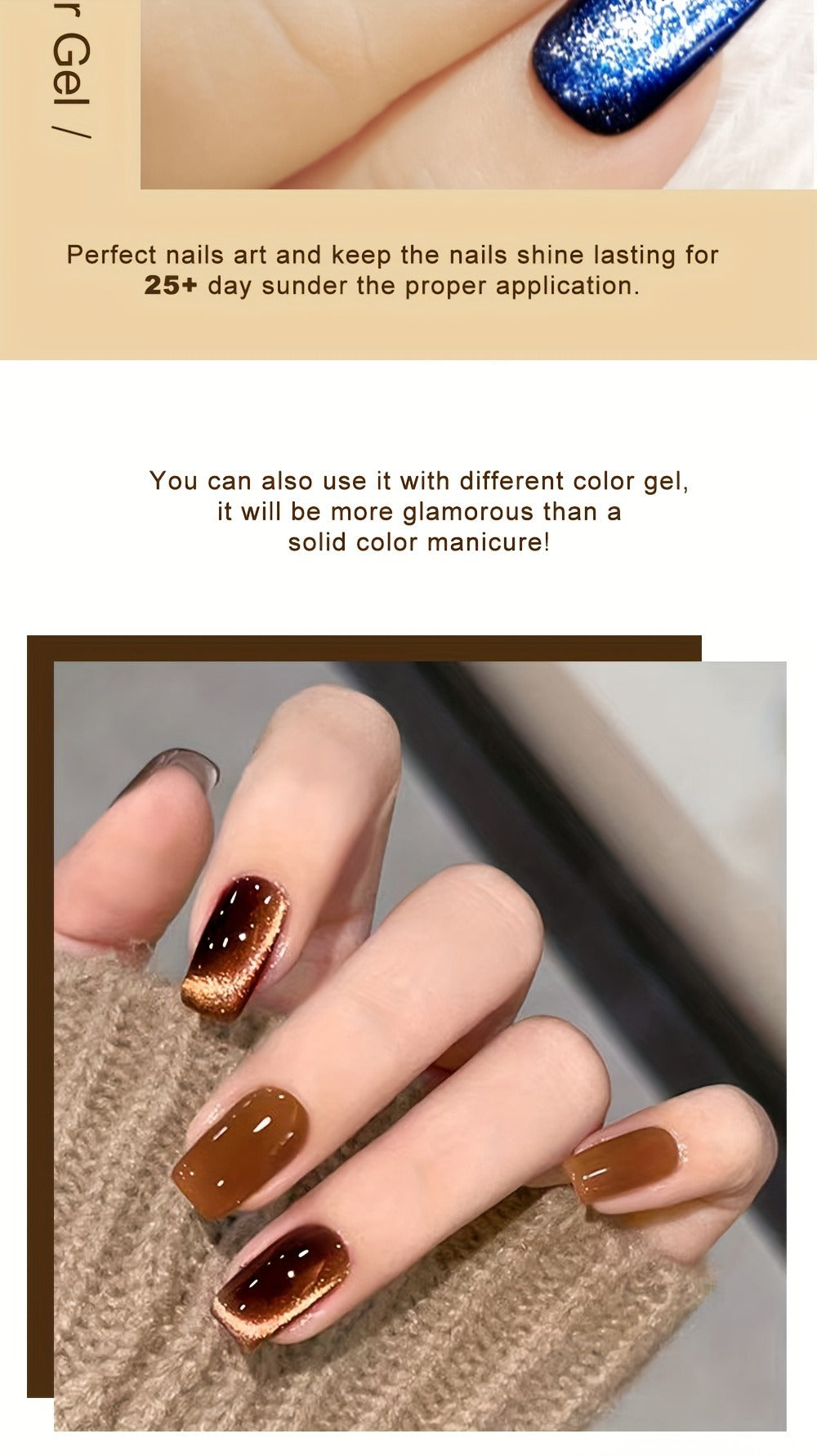 Cat Eye Gel Polish 8ml Holographic Chameleon Flash — Magnetic Sand 3D Color-Shifting Semi-Permanent UV LED Gel Varnish for Salon & Home DIY Nail Art, Gift for Women