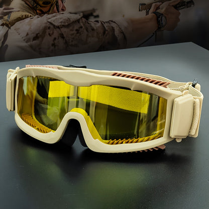 Polarized Off-Road Goggles Windproof – Wide Field of View, Anti-Fog, Durable Sports Glasses for Desert Snow Sand Outdoor Motorcycle Cycling Hiking