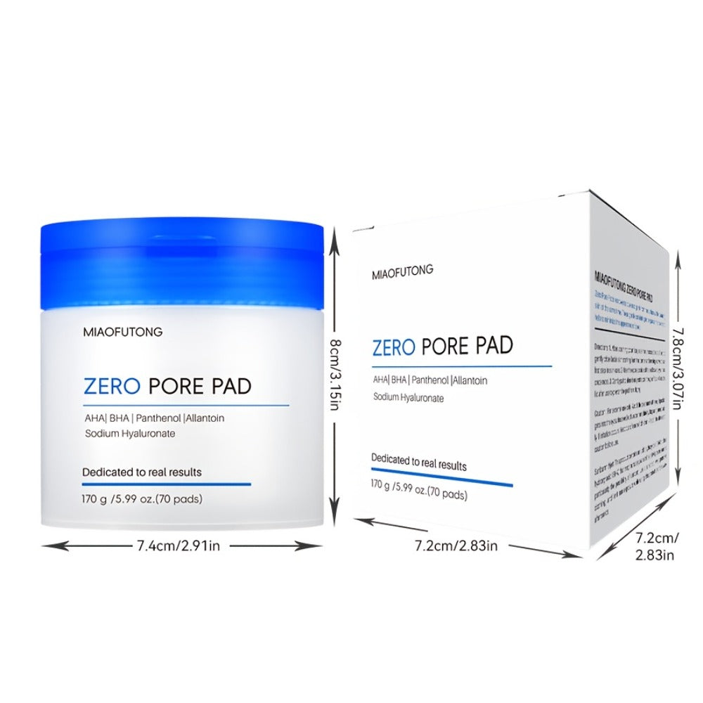 Exfoliating Face Cleansing Pads Pore Minimizing Blackhead Whitehead Remover Deep Cleansing Hydrating Alcohol Free Fragrance Free for Women Men Sensitive Oily Acne Skin 170g