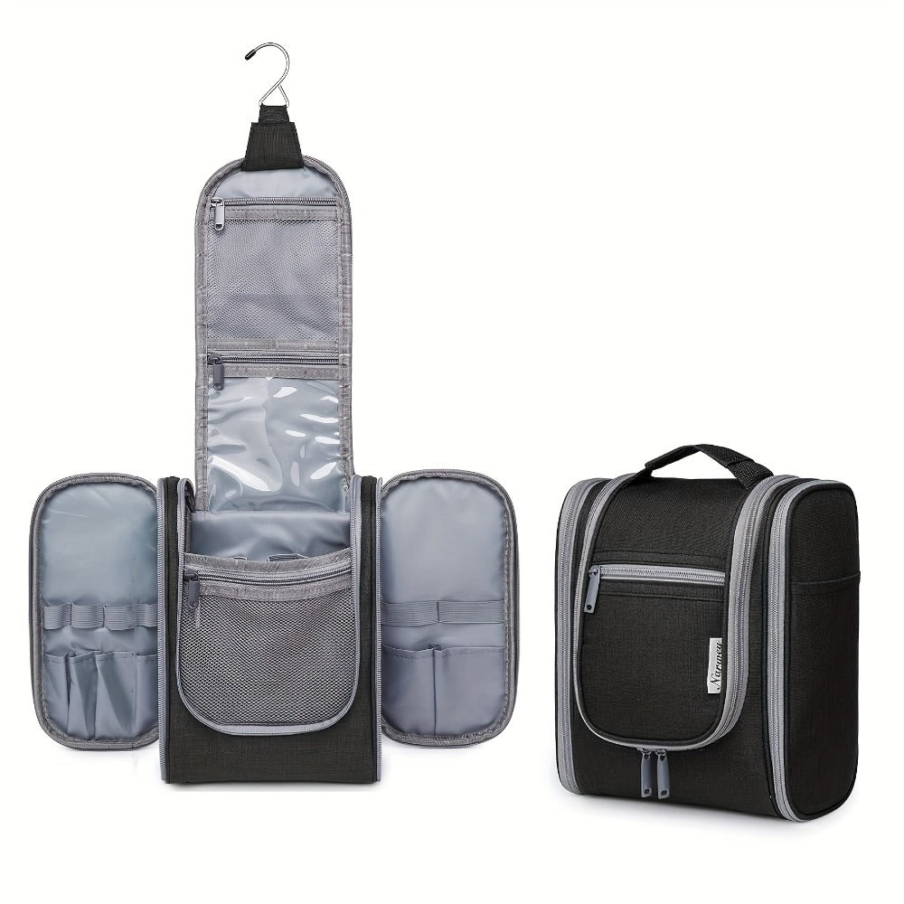 Hanging Toiletry Bag for Women Large Capacity Travel Makeup Organizer Bag with Hook Multi-Compartment Waterproof Cosmetic Pouch 16 Prints for Cruise Gym