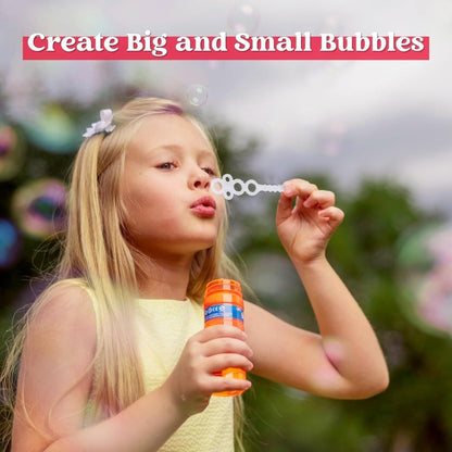 Bubble Bottles with Wands 6 12 or 24 Pack – 4oz Bubble Solution Kids Party Favors for Birthday Goodie Bags, Outdoor Summer Play, Wedding Send-Off Favors & Classroom Giveaways