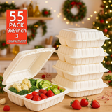 9 Inch 3 Compartment [55 Pack]