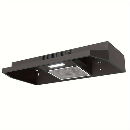 Range Hood 30 Inch Under Cabinet | Ducted & Ductless Convertible Kitchen Vent Hood with LED Light & 2-Speed Exhaust Fan, Stainless Steel – Black, White & Silver, Easy Install