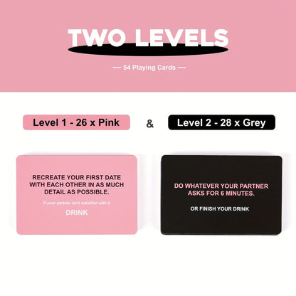 Drunk Lovers Couple Card Game – 54-Card Date Night Drinking Game for Couples | Dares, Flirty Fun & Intimacy | Anniversary Valentine's Day Wedding Gift