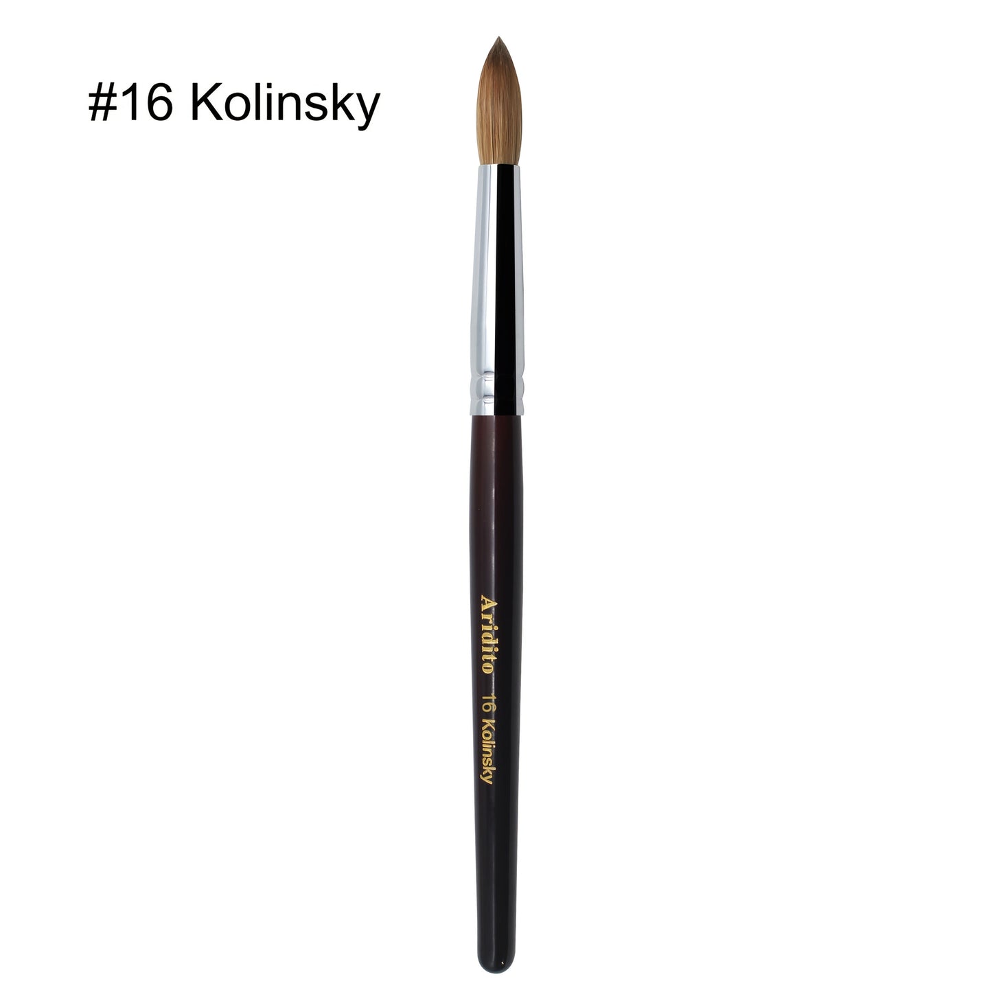 Kolinsky Acrylic Nail Brush Round Head Red Wine Wooden Handle – Professional Brush for Acrylic Extension Nail Art Sculpting & Manicure, Sizes #8 #10 #12 #14 #16 #18, Salon & Home Use