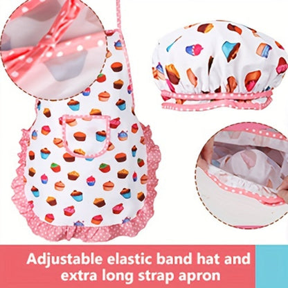 Kids Cooking & Baking Set 24 PCS – Chef Hat & Apron Dress-Up Costume with Baking Accessories for Girls Boys Ages 3-10 | Pretend Play Kitchen Toy | Best Birthday Christmas Gift