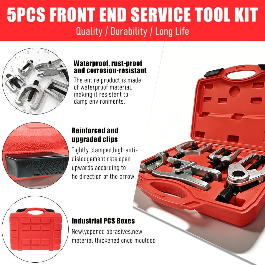 1 Set Of 5pcs Ball Head Extractor, Multi-functional Puller, Lower Arm Cross Pull Rod Head Disassembly And Extraction Tool, Cross Bar Puller, Disassembly Tool, Tractioner Set.