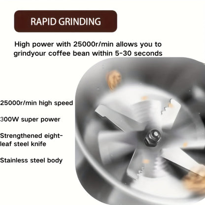Electric Grain Grinder Mill – High-Speed Spice Coffee Herb Grinding Machine with Powerful Motor, Compact Design for Home Kitchen Use, 1 or 2 Piece Set Available
