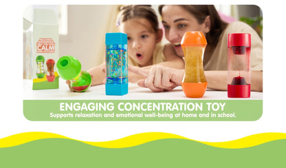 Fidget Tube Toys 4 Pack – Sensory Calming Tubes for Kids with Autism, Anxiety Relief, Calm Down Corner Supplies, Speech Therapy & Classroom Fidget Tools, Birthday Gift