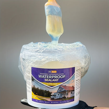 4.41LB RV Waterproof Sealant - Covers an Area of Up to 160 Square Feet at a Thickness of 1/12", Perfect for RV Roofs, Windows, Gutters, And More, Long-Lasting And Flexible Sealant for Home Renovation, Roof Sealant, Multi-Purpose Sealant