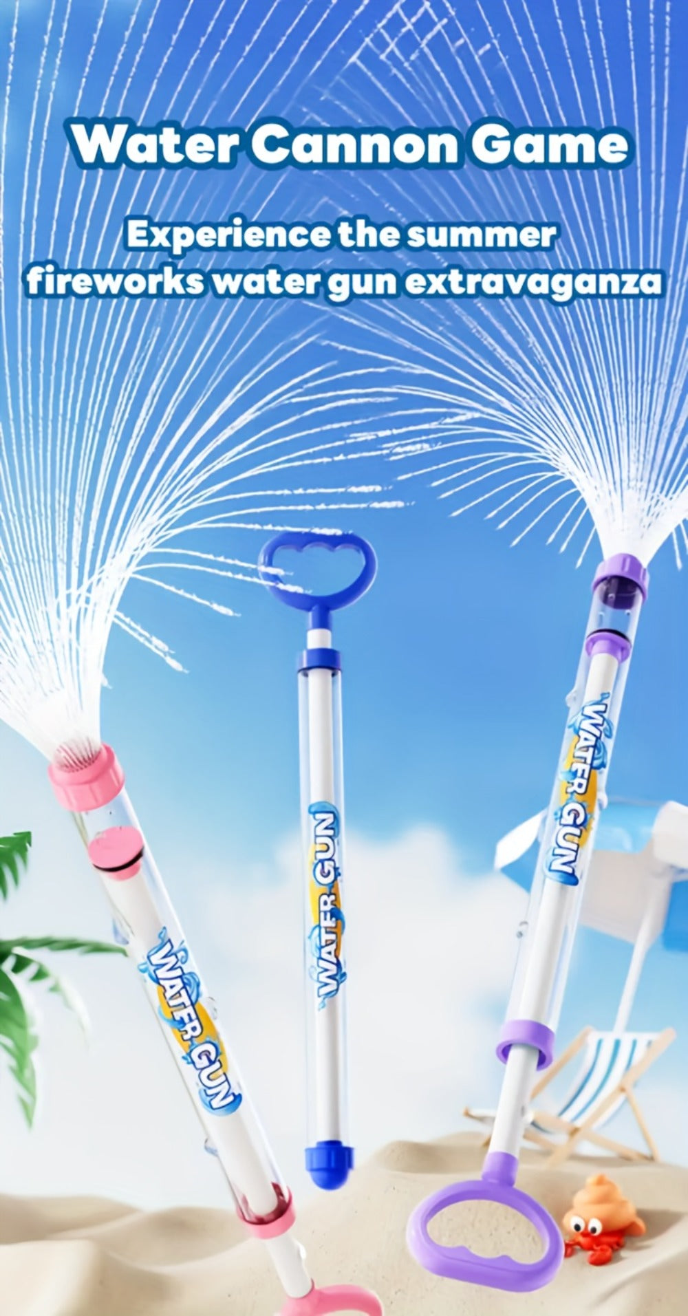 Fireworks Shape Water Gun Toy Set 3 or 6 Pack Squirt Blasters for Kids Pool Beach Backyard Party Summer Water Fight Birthday Gift Boys Girls Ages 3 Plus