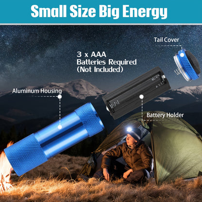 Mini Flashlights Bulk 48 Pack – Bright Aluminum Handheld LED Flashlight with Lanyard, Small Pocket Torch for Party Favors, Emergency, Hurricane, Night Reading, Camping & Hiking (Classic Color)