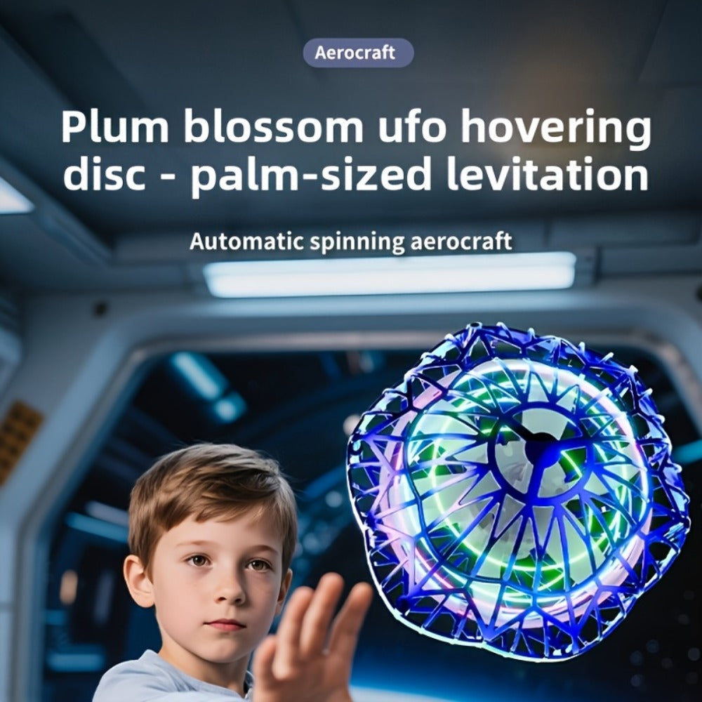 UFO Flying Ball Toy Smart Sensor Hovering Drone Hexagonal Spinning Saucer with Autonomous Flight for Kids Boys Girls Indoor Outdoor Party Christmas Birthday Gift Blue Purple Red