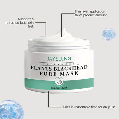 Blackhead Peel-Off Nose Mask 50g with Hyaluronic Acid, Salicylic Acid & Aloe Essence – Deep Pore Cleansing Strips for Smooth Skin, Daily Use