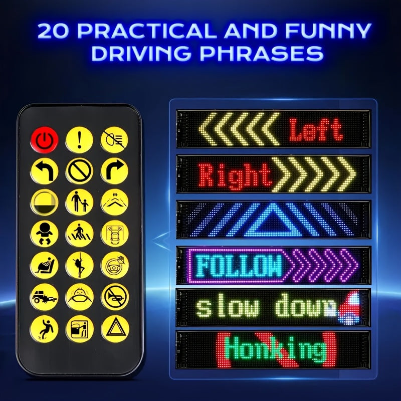 Smart Lighting-Devil Eyes LED Light, 23.42''x4.72'' Scrolling Bright Advertising, Programmable LED Sign, Flexible Digital Matrix Display, [High Refresh Rate Screen], LED Lights for Car, Perfect Wedding Decorations, And More