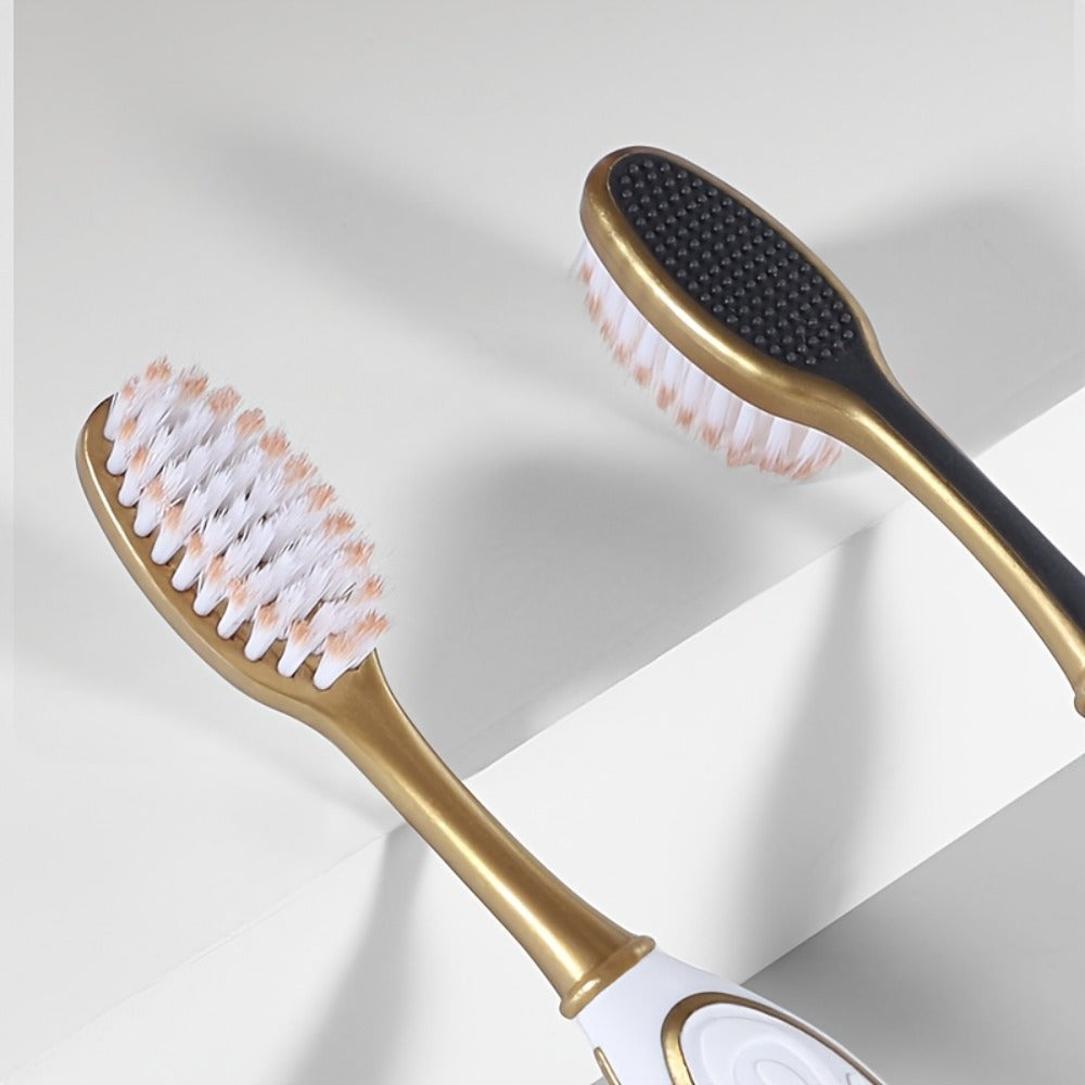 Gloryin Soft Bristle Toothbrush Set Anti-Slip Olive Handle Full Size Head Gentle Gum Care Daily Oral Hygiene for Adults Couples Household Travel 6pcs 12pcs Value Pack