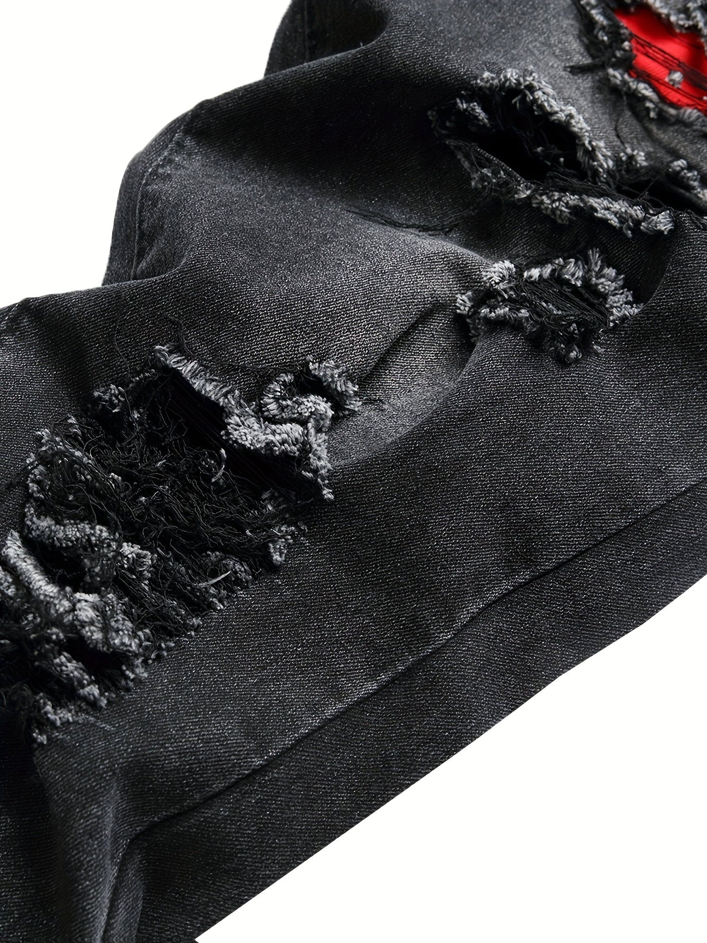 Women's Jeans - Black Distressed Stretch