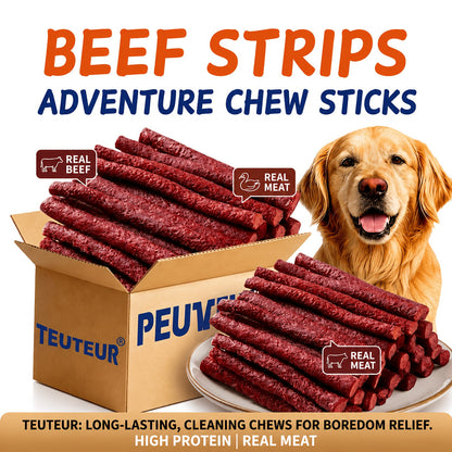Dog Training Treats Beef Tendon Sticks – Natural High Protein Chews for Puppy Adult Small Medium Large Dogs, Grain-Free Beef Jerky Molar Sticks, Long Lasting Reward Chews for All Breeds