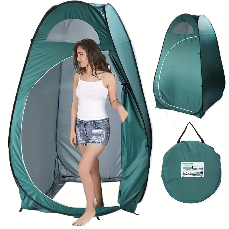 Pop-Up Privacy Shower Tent & Outdoor Changing Room – Waterproof Portable Camping Toilet Tent for Hiking Beach Fishing Backpacking, Instant Setup Dressing Room, Blue Black Regular Upgraded Styles