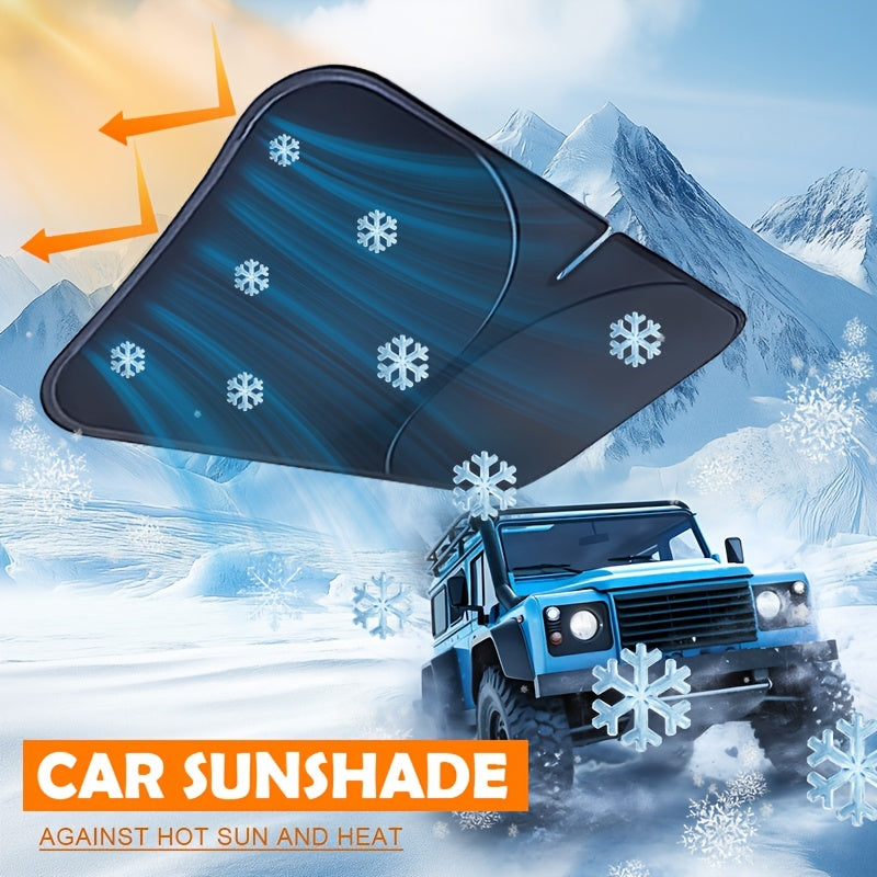 Car Shade Front Windshield | Windshield Dash Protector for Maximum UV Rays And Sun Heat Protection | Sun Visor Car Interior Accessory for Cooler Interior | Larg
