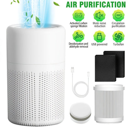 HEPA 3-in-1 Air Purifier with Air Quality Sensor & Sleep Mode | Removes Pet Odors, Allergens, Dust & Smoke | Compact Quiet Air Cleaner for Bedroom, Office & Living Room | Pet Friendly White