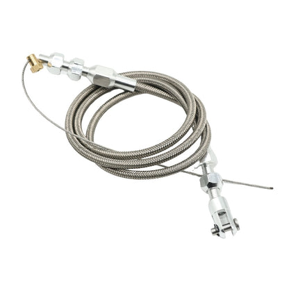 Throttle Cable Stainless Steel 24 Inch – Universal U-Cut-to-Fit Carburetor Throttle Cable for Ford Mustang 302 5.0L, GM & Most Carbureted Vehicles