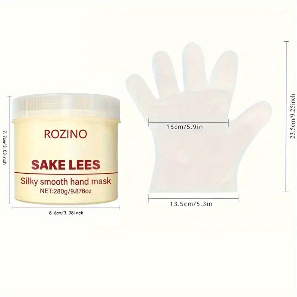 Hand Mask Cream 280g Moisturizing Brightening with Licorice & Distillers Grains – Deep Hydration for Dry Rough Peeling Hands, Hypoallergenic Anti-Aging Skin Care Treatment for Women