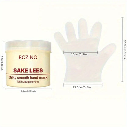 Hand Mask Cream 280g Moisturizing Brightening with Licorice & Distillers Grains – Deep Hydration for Dry Rough Peeling Hands, Hypoallergenic Anti-Aging Skin Care Treatment for Women