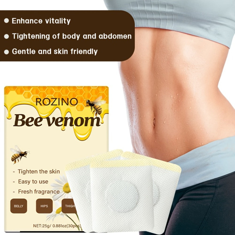 Belly Button Firming Patches 60 Pcs - Bee Venom Natural Botanical Navel Patches with Long-Lasting Adhesion, Body Toning & Wellness Patches for All Skin Types, Daily Body Care