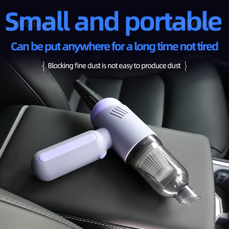 1pc Powerful Handheld Vacuum Cleaner, Car Mounted Vacuum Cleaner, Super Strong, High-Power, High Suction, Dry And Wet Dual-Purpose Sedan, Small, Mini, Handheld, Multi-Functional, Portable
