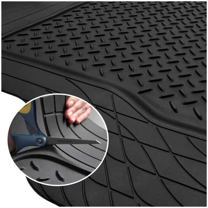 Thick Anti Slip All-weather Cargo Mat for the Trunk, with a  Design-Suitable for Small Cars/ SUVs/ Vans, Pickup Trucks, Etc.Waterproof, Wear-resistant, Easy to Clean Rubber Carrier Protective Pad