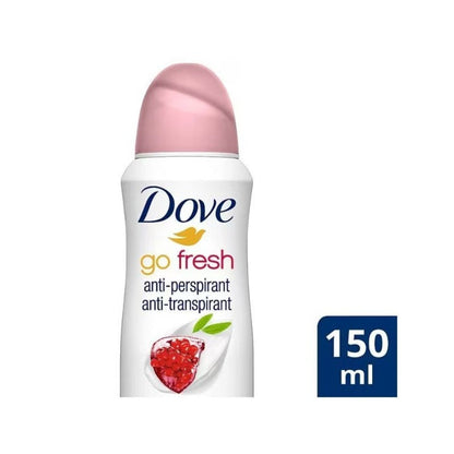 Pomegranate & Lemon Verbena Body Spray for Women Dove Go Fresh 150ml Long Lasting Freshness Quick Dry Invisible No White Marks Non-Sticky Lightweight Daily Deodorant Spray for Gym Travel 5oz