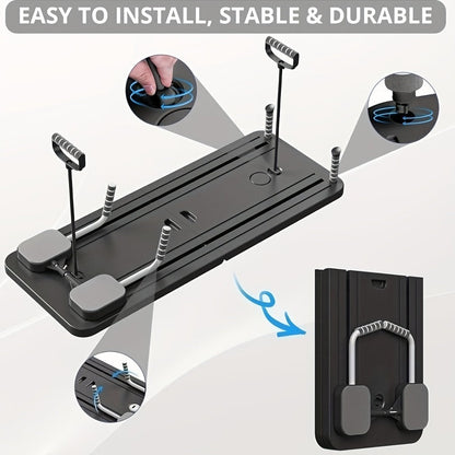 ABS Pilates Slide Board 8-in-1 Foldable – Abdominal & Core Strength Training Home Gym Equipment, Portable Multi-Function Fitness Board for Full Body Workout