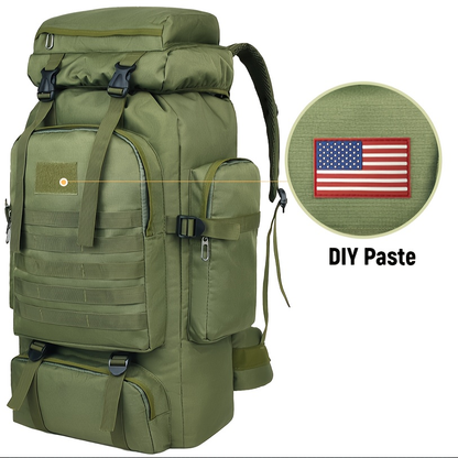 Military Hiking Backpack 80L – Tactical 3-Day Assault Pack Oxford Fabric DIY System for Camping Hunting Travel Unisex