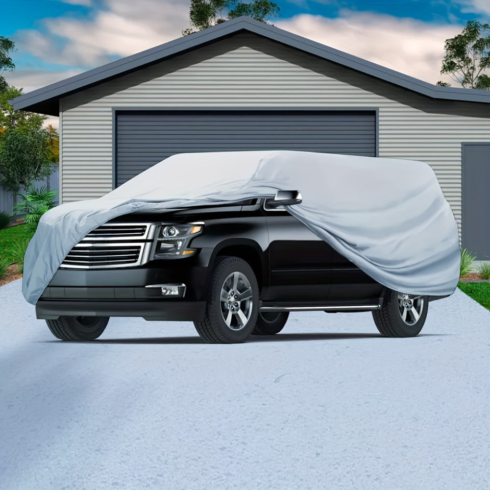 SUV Car Cover XXL Outdoor UV Sun Dust Protection – Fits Jeep Grand Cherokee & Large SUVs, 540x200x180cm All-Weather Waterproof Scratch-Resistant Vehicle Cover