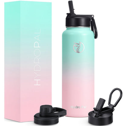 40oz Vacuum Insulated Water Bottle Stainless Steel Water Jug with 2-in-1 Lid Chug Lid Straw Lid Double Wall Hot Cold 12 Hours Leakproof for Gym Camping Travel