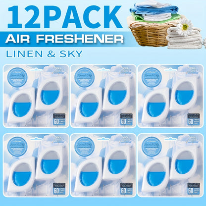 Air Freshener Odor Eliminator for Home Closet Bathroom Pets Small Space 0.25oz Up to 30 Days 6 Scents Eucalyptus Lavender Hawaiian Peach Black Ice Linens Sky 2 6 or 12 Pack