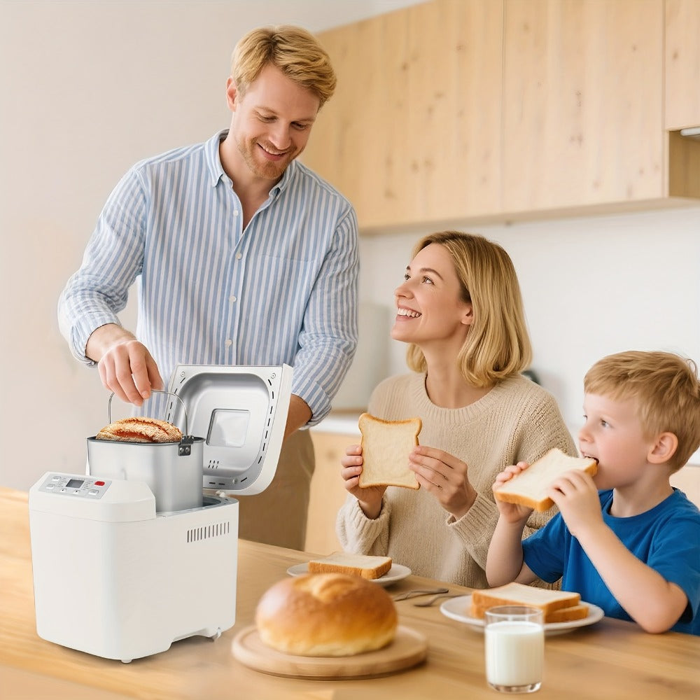 Bread Machine 2LB 12-in-1 Bread Maker with Gluten-Free Setting, Nonstick Pan, 2 Loaf Sizes, 13H Delay Timer & 1H Keep Warm – Automatic Home Bread Maker for Fresh Homemade Bread Every Day