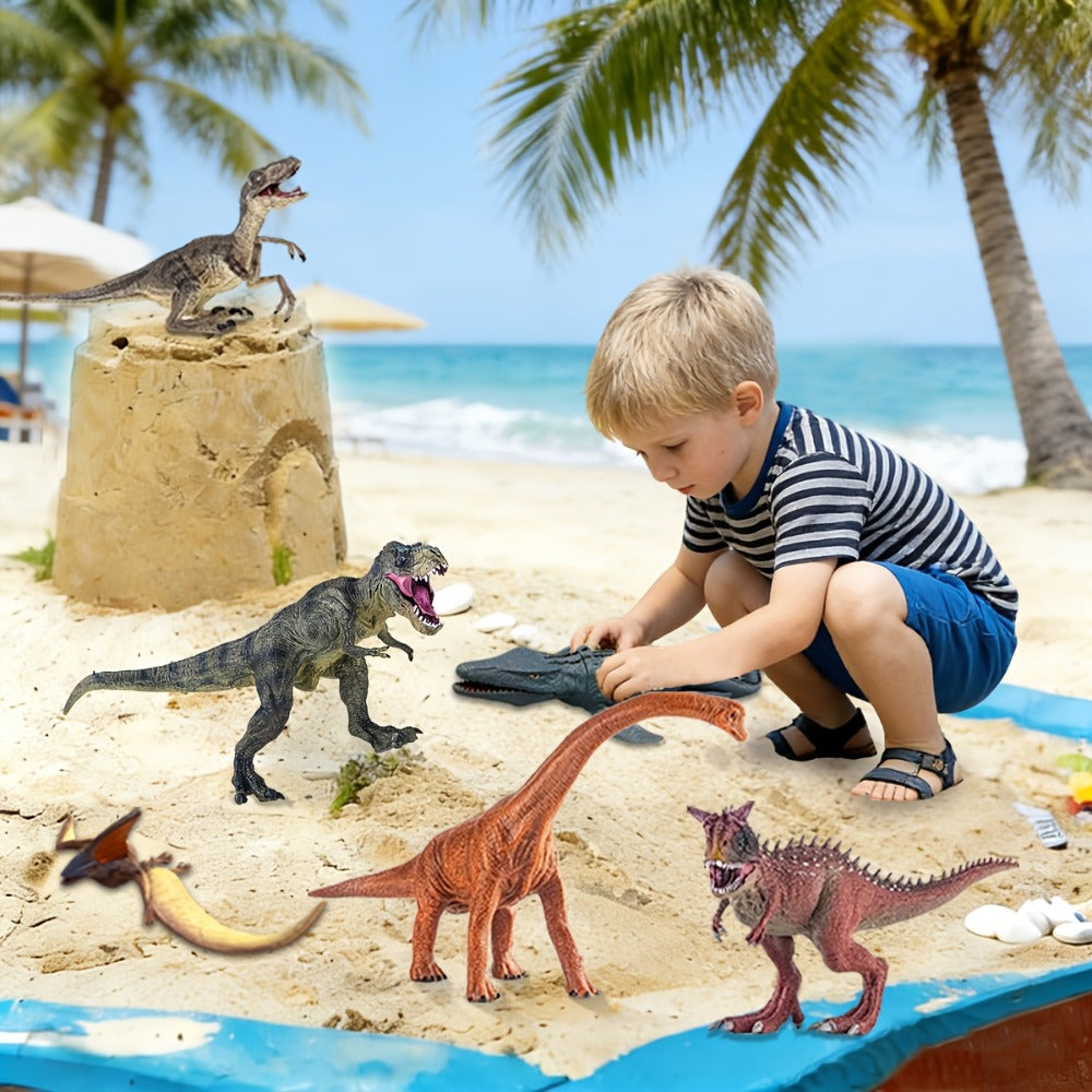 Jumbo Dinosaur Toys Set of 6 – Realistic Large Dinosaur Figures for Kids, Dino World Playset for Boys & Girls Ages 3+, Birthday & Christmas Gift