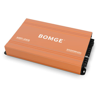 BOMGE 4-Channel Car Amplifier 2500W Max Power for Subwoofers & Speakers Full Range Class AB Vehicle Audio Amp AMP-228 AMP-268-A AMP-268-C for Car Truck SUV Sound System Upgrade