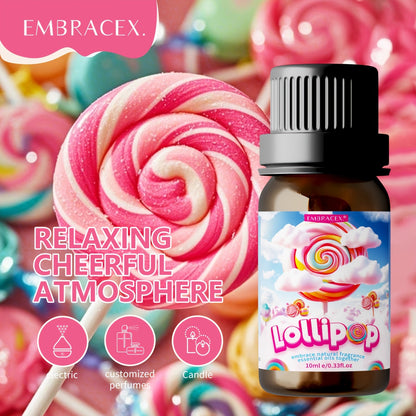 Lollipop Scented Fragrance Oil 10ml Alcohol Free Long Lasting Sweet Aroma for Diffuser Body Massage DIY Candle Soap Making Unisex Gift Women Men