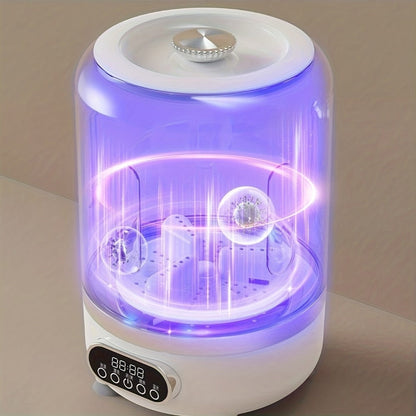 Portable Mini Washing Machine Wash & Dry All-in-One, Blue Light Sterilization, Flexible Drainage, Compact Travel Laundry Washer for Dorm Apartment Camping RV
